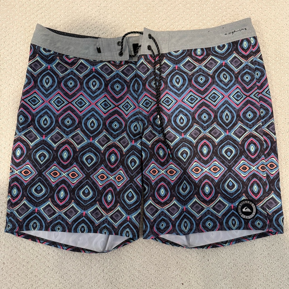 Quicksilver Geometric Patterned Swim Shorts